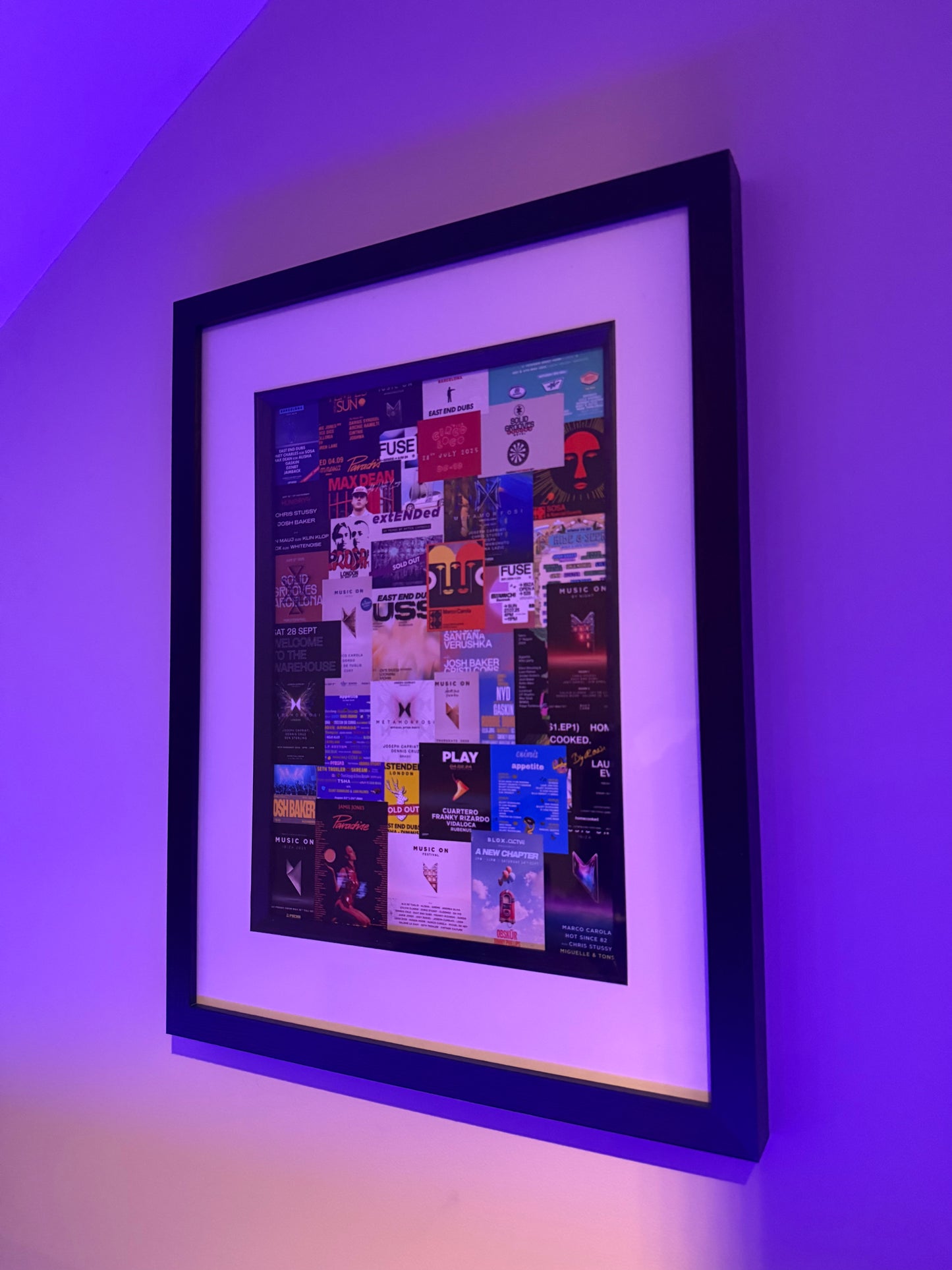 A4 Print Custom Rave Frame – Your Favourite Events Turned Into Art